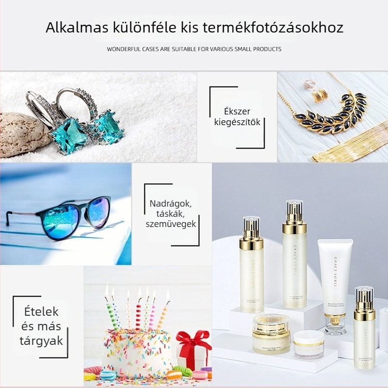 PULUZ PU5042 Soft Light Box – 72W, 5500K, akril, 4 színű háttér