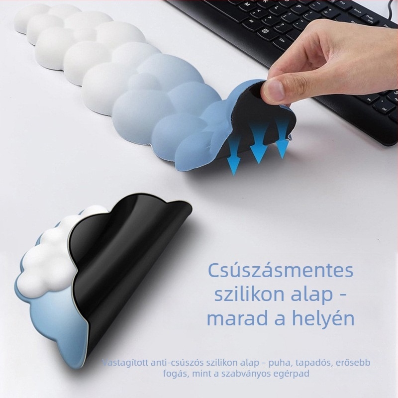 Gradient Cloud egérpad billentyűzet-támasz, gumírozott alap, csúszásmentes felület