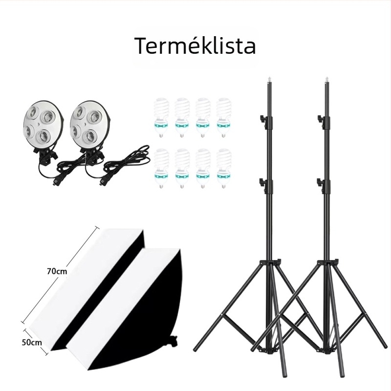 Fényképező softbox négy lámpával — Ha neng Haineng 01000, fémszerkezet, portréfotózáshoz