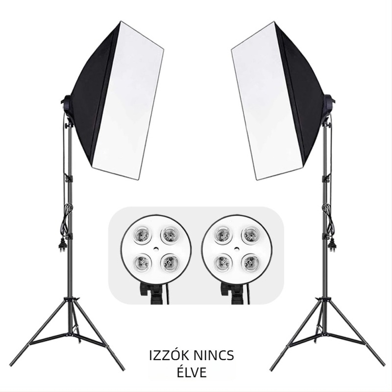 Fényképező softbox négy lámpával — Ha neng Haineng 01000, fémszerkezet, portréfotózáshoz