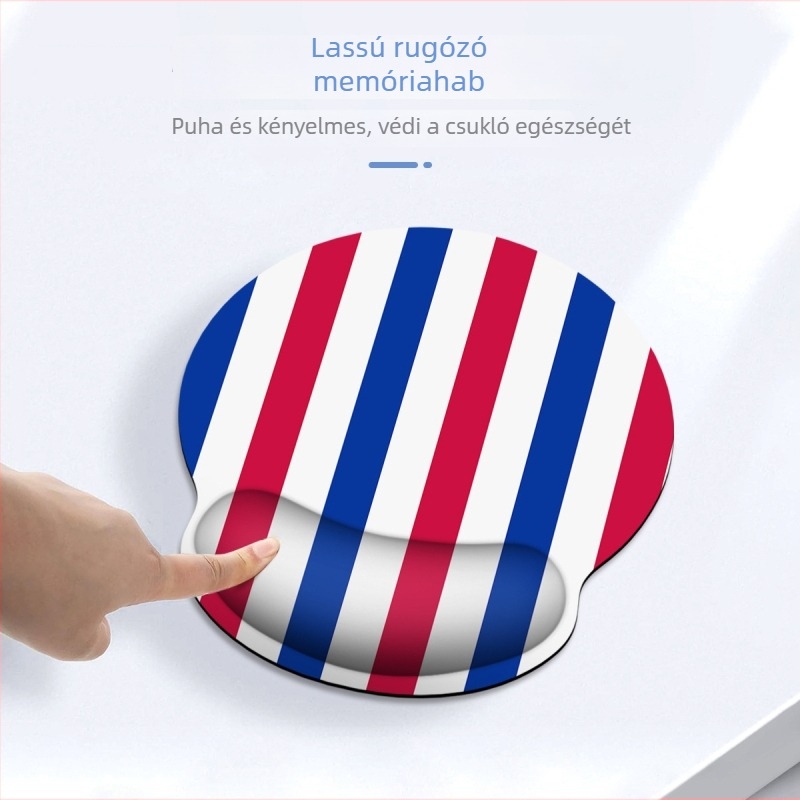 Egérpad csuklótámasz, asztali pad természetes kaucsukból, csúszásmentes, injekciós öntés, OEM testreszabás