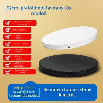 Távirányítós elektromos forgóasztal termékfotózáshoz, 100 kg teherbírás, ABS kivitel, modellek 6062A/6062DC