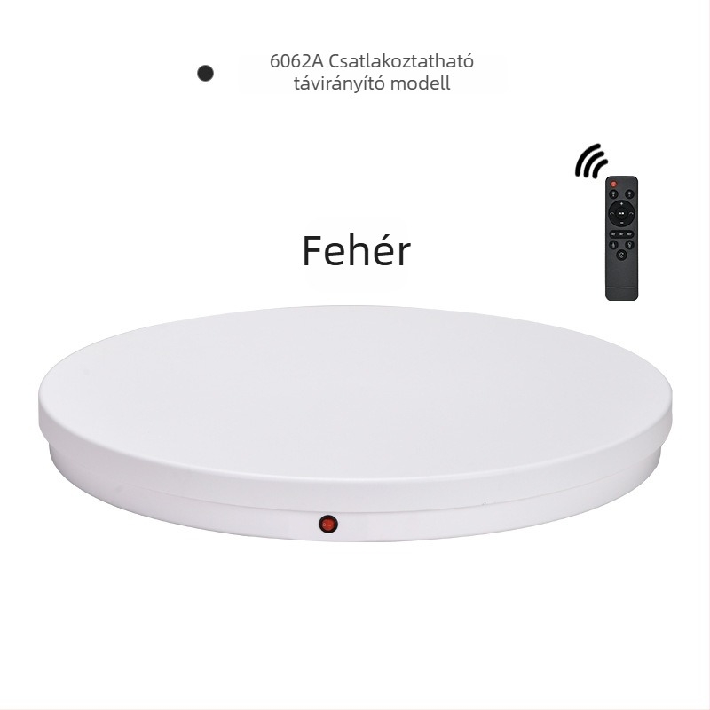 Távirányítós elektromos forgóasztal termékfotózáshoz, 100 kg teherbírás, ABS kivitel, modellek 6062A/6062DC