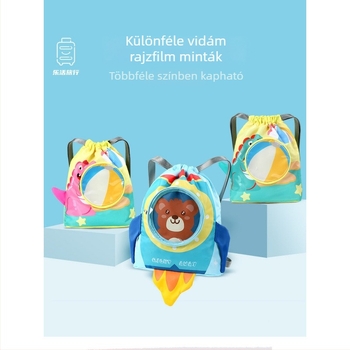 Gyerekeknek vízálló úszó hátizsák száraz–nedves rekesszel, strand- és utazótáska
