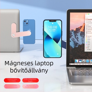 Lazy stand Mac és laptopokhoz, mágneses oldalsó képernyő támogatás, hordozható alumíniumötvözet kiterjesztő tartó telefonhoz és számítógéphez