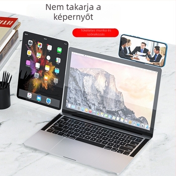 Lazy stand Mac és laptopokhoz, mágneses oldalsó képernyő támogatás, hordozható alumíniumötvözet kiterjesztő tartó telefonhoz és számítógéphez