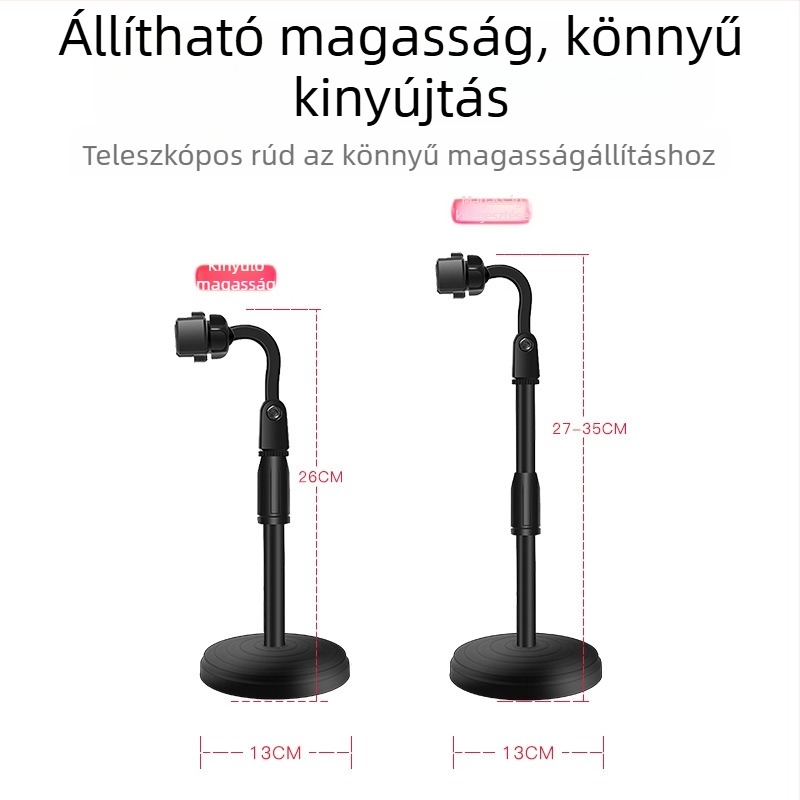 Telefon asztali tartó, forgatható, állítható magasságú, rezgéscsillapító, PC-10