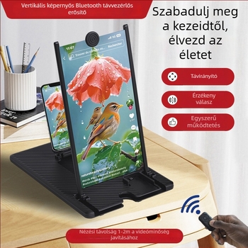 Mobiltelefonhoz készült képernyőfelerősítő állvány távirányítóval, ABS anyag, egyszerű dizájn, testreszabás támogatása