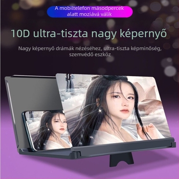 HD telefonképernyő-nagyító állvány, dupla orientáció, szemvédő