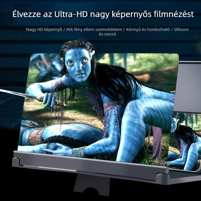 HD telefonképernyő-nagyító állvány, dupla orientáció, szemvédő