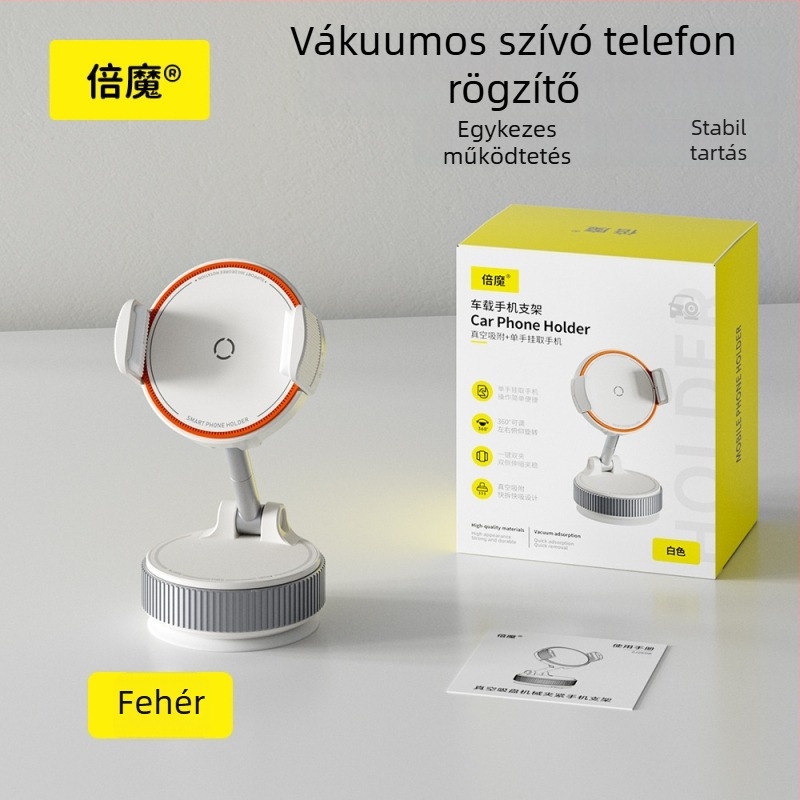 ABS anyagú autós telefontartó, univerzális, vibráció elleni funkció, 3C tanúsított