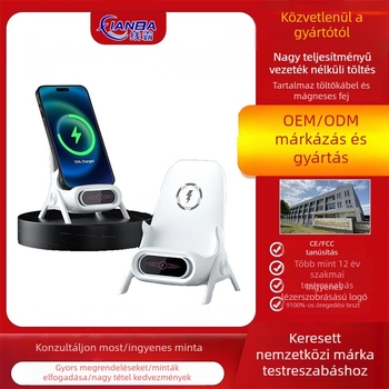 Vezeték nélküli telefon töltő asztali tartóval, QC 3.0, mágneses töltés, 15W