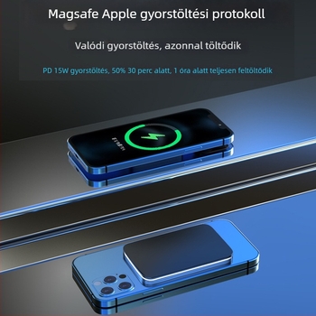 Apple MagSafe mágneses vezeték nélküli külső akkumulátor, CCC tanúsított, gyors töltés, testre szabható