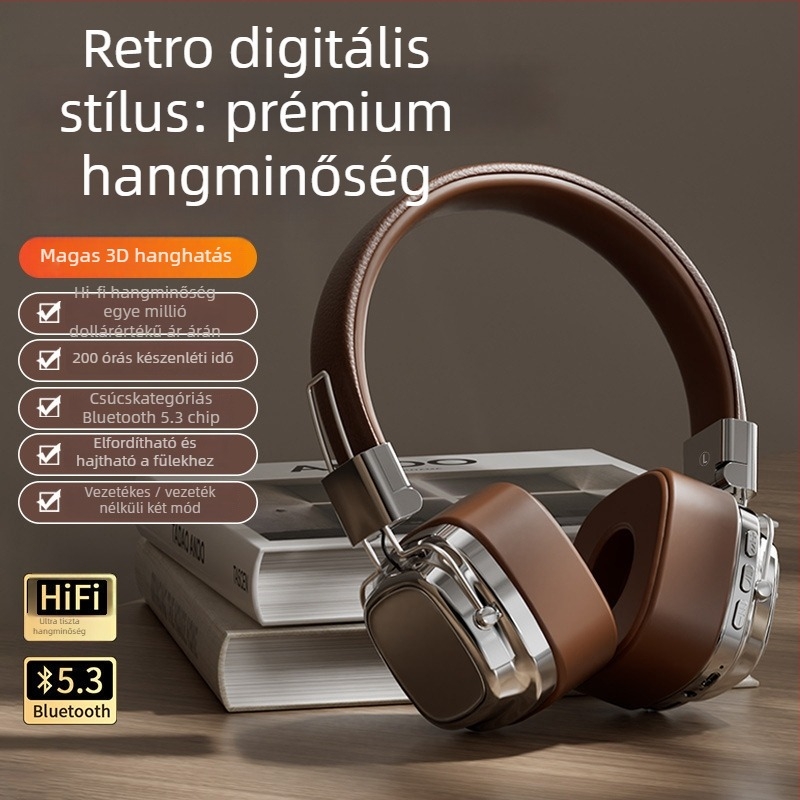 Fejhallgatók - Vezeték nélküli Bluetooth 1.1, sportos fejre szerelt szilikon dizájn, Huawei chip, vízálló, 0–4 óra