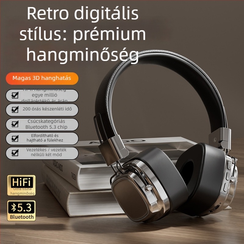 Fejhallgatók - Vezeték nélküli Bluetooth 1.1, sportos fejre szerelt szilikon dizájn, Huawei chip, vízálló, 0–4 óra