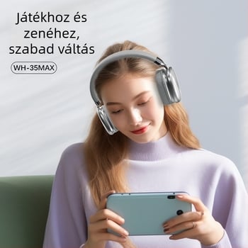 WH35Max vezeték nélküli Bluetooth fejhallgató, IPX6, 10 m hatótáv, 4–8 óra üzemidő, sztereó hang, sportos stílus