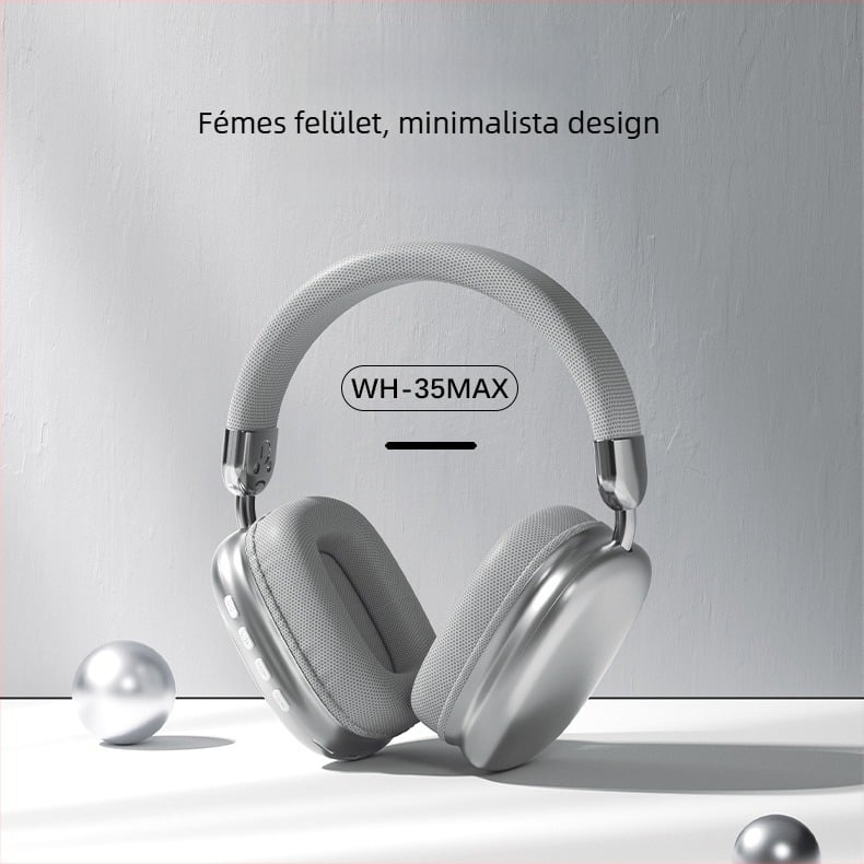WH35Max vezeték nélküli Bluetooth fejhallgató, IPX6, 10 m hatótáv, 4–8 óra üzemidő, sztereó hang, sportos stílus