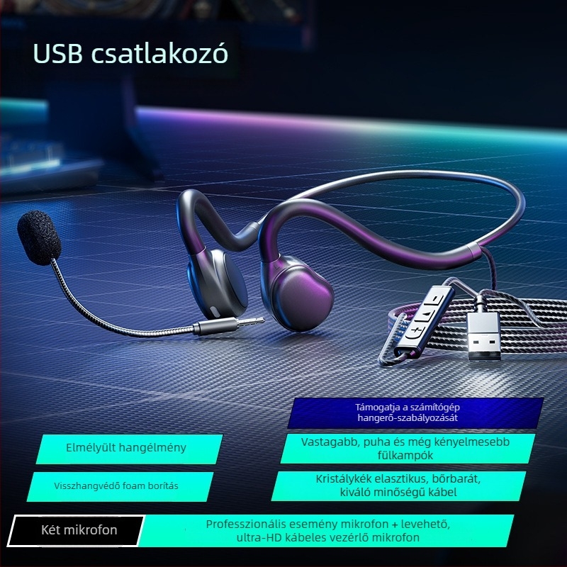 Vezetékes élő közvetítésre szánt headset mikrofon zajcsökkentéssel, PC/asztali számítógép és notebook kompatibilis, 3,5 mm jack, 2 m kábel, mindez egyben