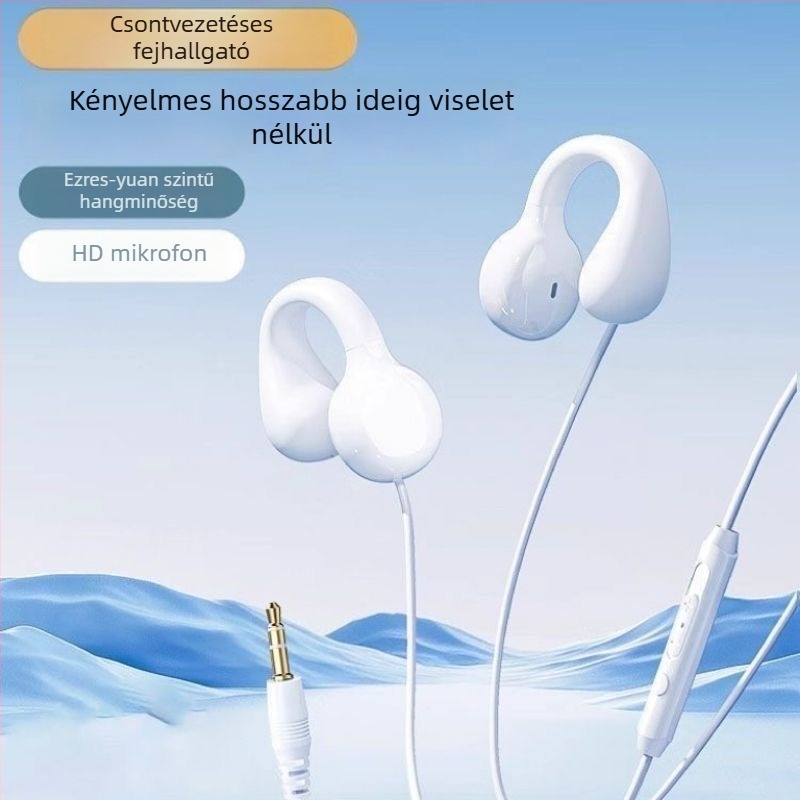 Kábeles játékfejhallgató L-kanyarú csatlakozóval (fülhallgató-stílusú viselés, mikrofon nélküli, hátulról rögzített, minimalist stílus)