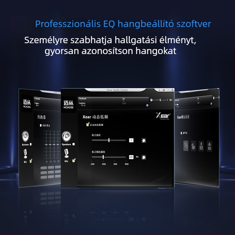 Esports vezeték nélküli gamer fejhallgató V9 – 53mm meghajtók, 20–20k Hz, Bluetooth/2.4G/vezetékes, 3,5mm jack, beépített mikrofon