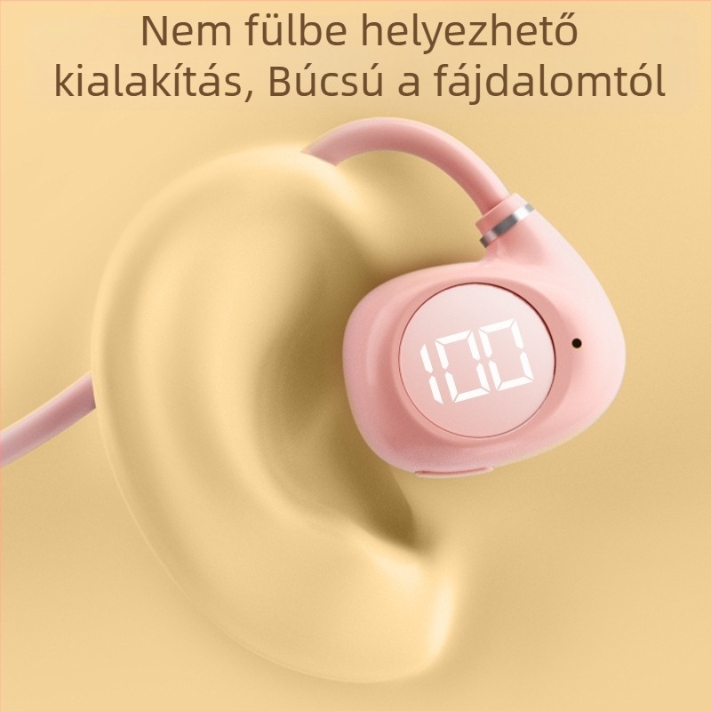 V40 Bluetooth csontvezetéses fejhallgató, fejre helyezhető, sportoláshoz, izzadásálló, 10 m hatótávolság, BT 5.3, 8+ óra üzemidő, IPX3