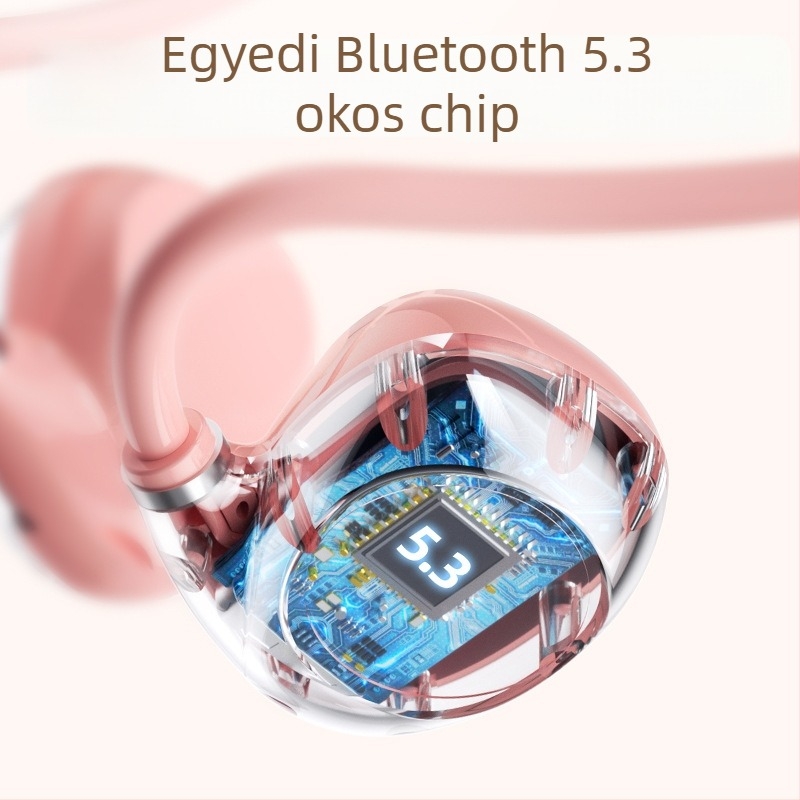 V40 Bluetooth csontvezetéses fejhallgató, fejre helyezhető, sportoláshoz, izzadásálló, 10 m hatótávolság, BT 5.3, 8+ óra üzemidő, IPX3