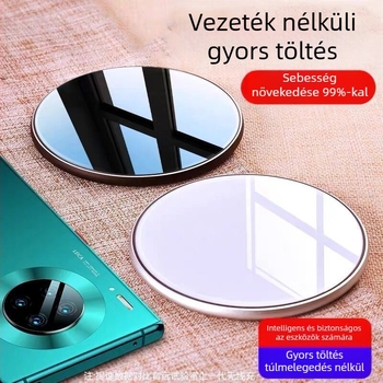 50W Qi vezeték nélküli töltő gyors töltéssel, kompatibilis Apple, Samsung, Huawei, Xiaomi, OPPO