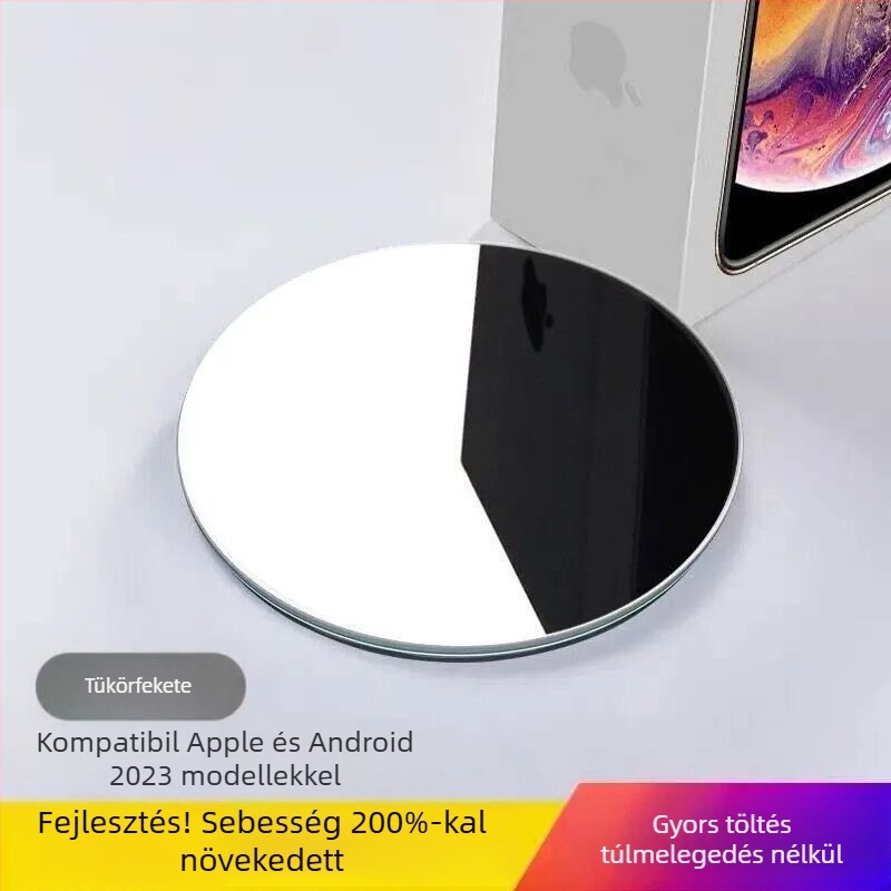 50W Qi vezeték nélküli töltő gyors töltéssel, kompatibilis Apple, Samsung, Huawei, Xiaomi, OPPO