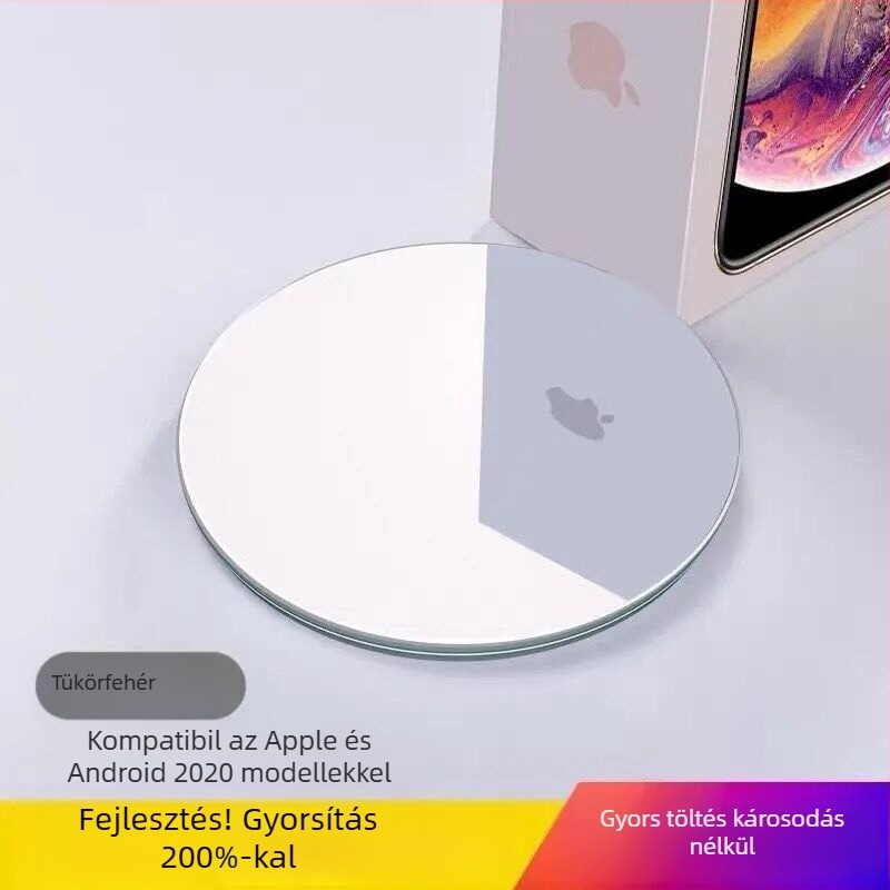 50W Qi vezeték nélküli töltő gyors töltéssel, kompatibilis Apple, Samsung, Huawei, Xiaomi, OPPO