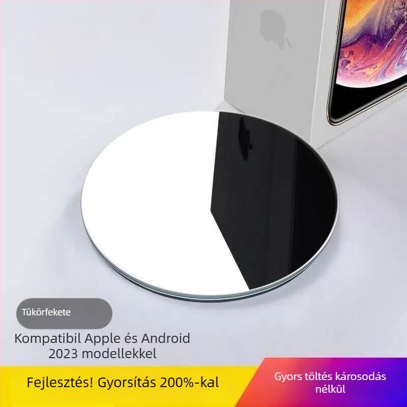 50W Qi vezeték nélküli töltő gyors töltéssel, kompatibilis Apple, Samsung, Huawei, Xiaomi, OPPO