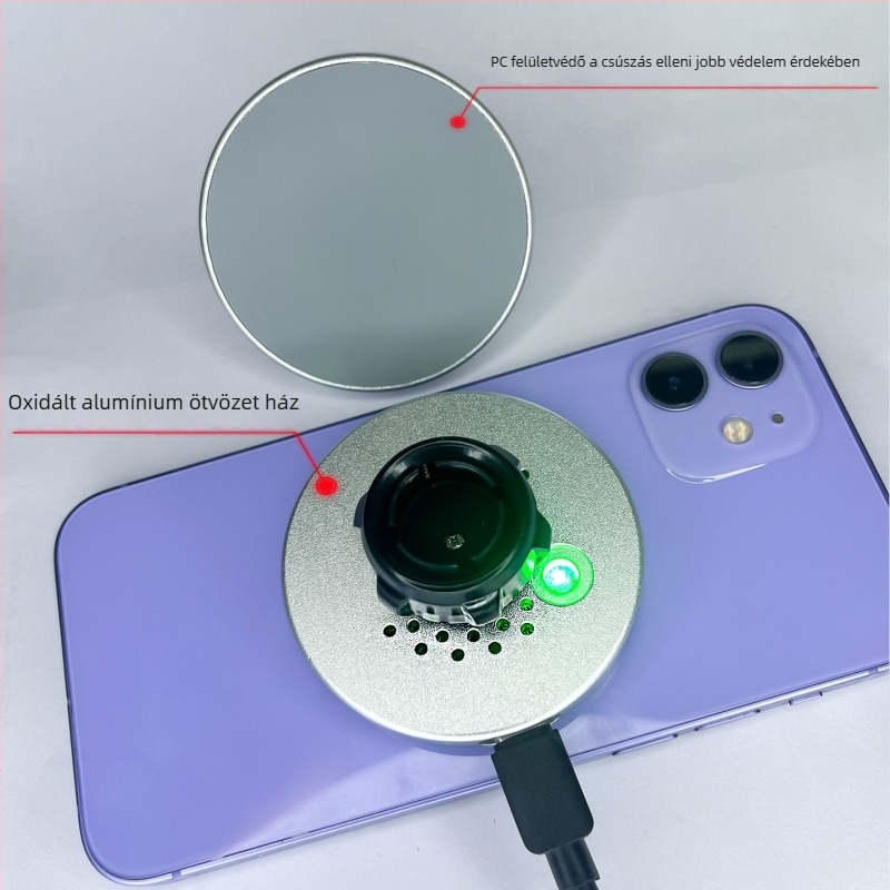 MagSafe mágneses vezeték nélküli autótöltő telefon-tartóval - 15W gyors töltés, QC3.0, Qi-kompatibilis, univerzális iPhone és Android-hoz
