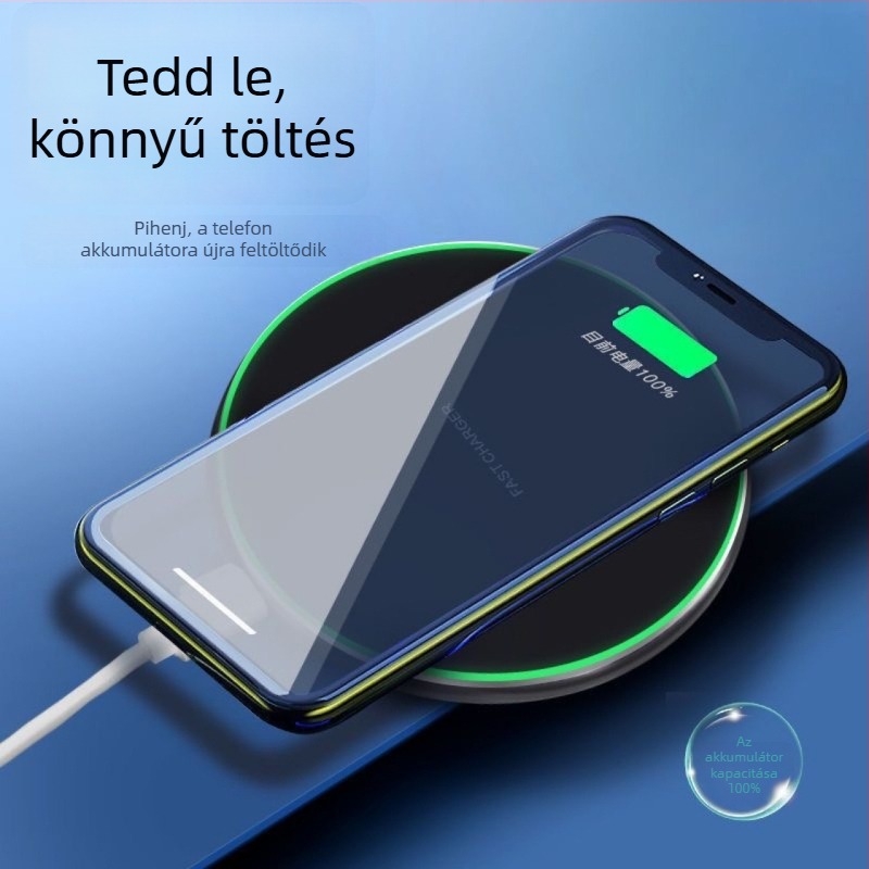 15W asztali vezeték nélküli töltő PD gyorstöltéssel, kimenet 9V/1.67A, FCC tanúsítvány