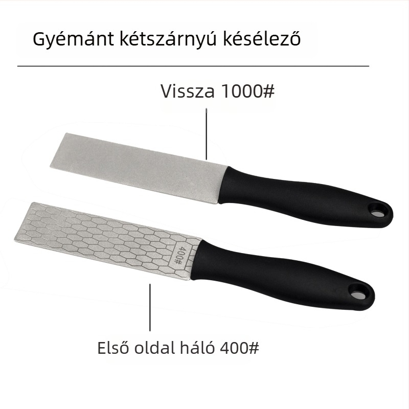 Kétoldalas gyémánt késélező – háztartási használatra, multifunkcionális