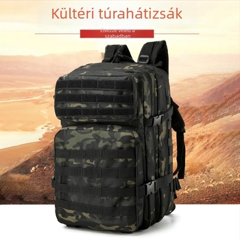 Kültéri taktikai hátizsák utazáshoz és kempingezéshez, könnyű, 45L kapacitású, 3P hátizsák