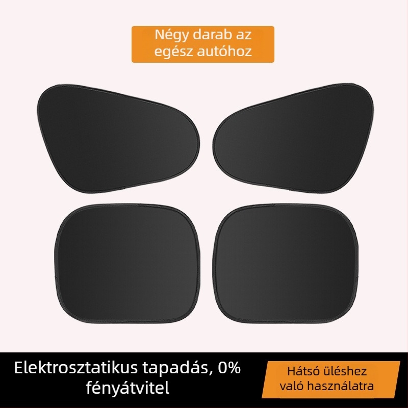 Autós napvédő függöny elektrosztatikus tapadással a magánélet és a hőszigetelés érdekében, függő, vastag, nem átlátszó típus