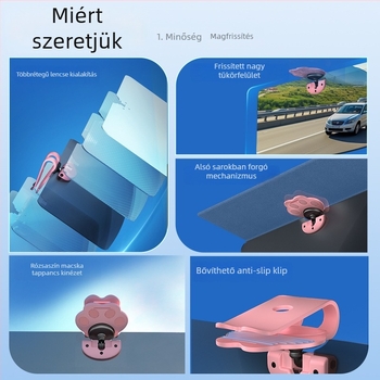 Autópolarizált anti-gleam napellenző sofőrnek, snap-in rögzítés