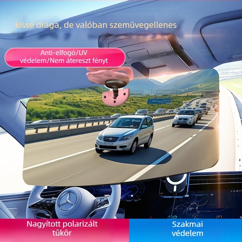 Autópolarizált anti-gleam napellenző sofőrnek, snap-in rögzítés