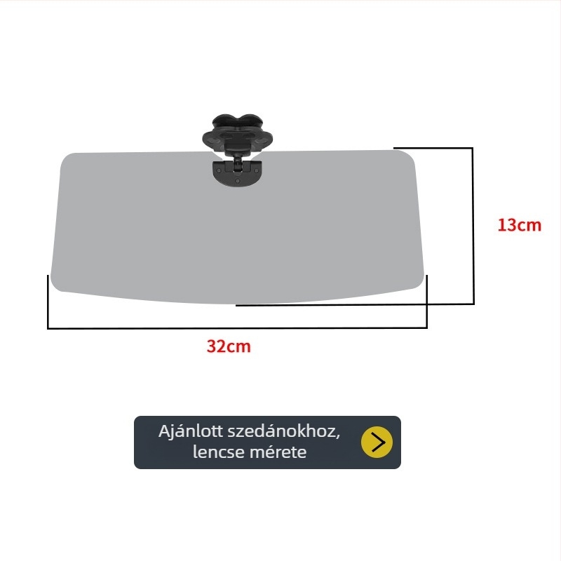 Autópolarizált anti-gleam napellenző sofőrnek, snap-in rögzítés