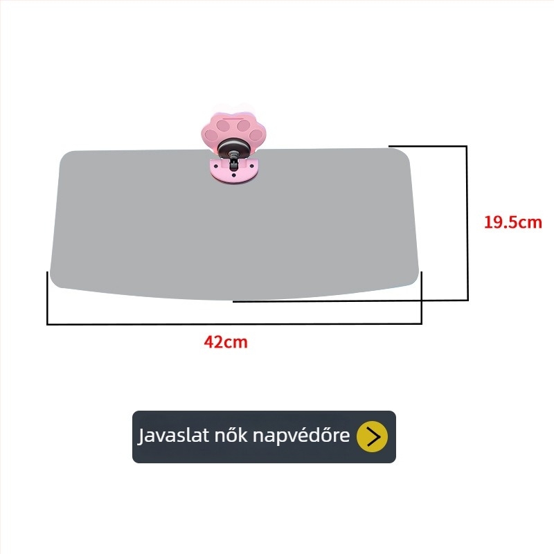 Autópolarizált anti-gleam napellenző sofőrnek, snap-in rögzítés