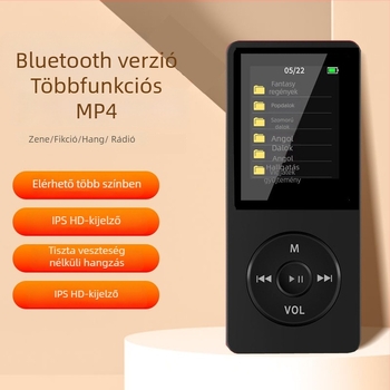 Bluetoothos MP3/MP4 lejátszó, felvételi funkció, TF-kártya támogatás és USB 2.0