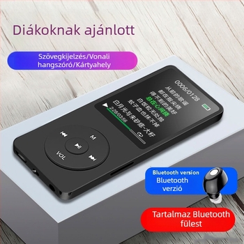 Bluetoothos MP3/MP4 lejátszó, felvételi funkció, TF-kártya támogatás és USB 2.0