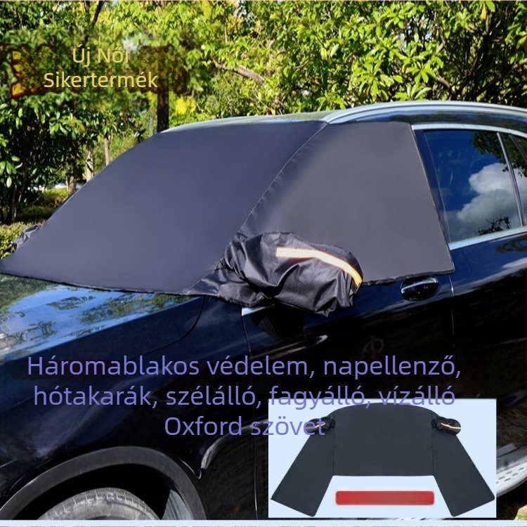 Autó előtti szélvédő árnyékoló, univerzális illeszkedés, 600D Oxford anyag, logónyomtatás, testreszabás elérhető (600D Oxford anyag; univerzális illeszkedés; logónyomtatás; testreszabás)