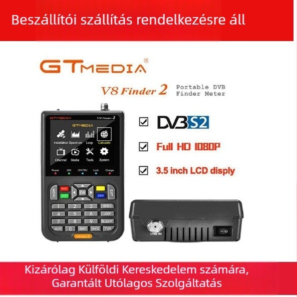 GTMEDIA V8 Finder 2 műholdkereső DVB-S/S2/S2X, 1920x1080, USB, 512MB RAM, kétmagos
