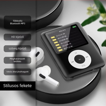 Diákverzió hordozható MP3/MP4 lejátszó Bluetooth és kijelzővel – angol olvasási támogatás