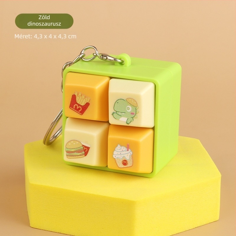 Kapibara témájú kulcstartó játék, elektronikus hanggombokkal és négyzetes billentyűzettel, világító műanyagból, 4–6 éveseknek