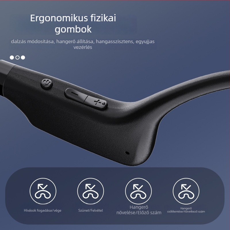 X1 Bluetooth fülhallgató - TF-kártya MP3-támogatás, fülre akasztva, Bluetooth 5.2, 4–8 óra akkumulátor-élettartam