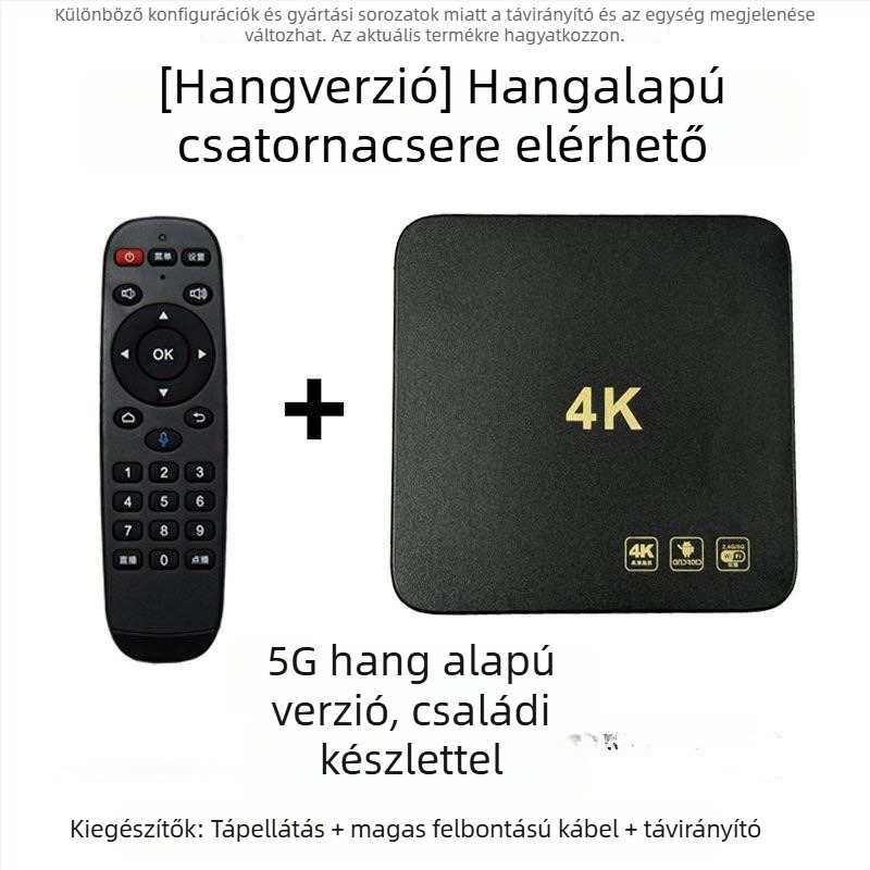 Hálózati TV set-top doboz (4K kimenet, 2 GB RAM, Wi‑Fi, Ethernet, HDMI)