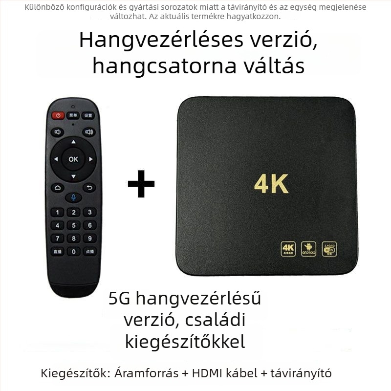 Hálózati TV set-top doboz (4K kimenet, 2 GB RAM, Wi‑Fi, Ethernet, HDMI)