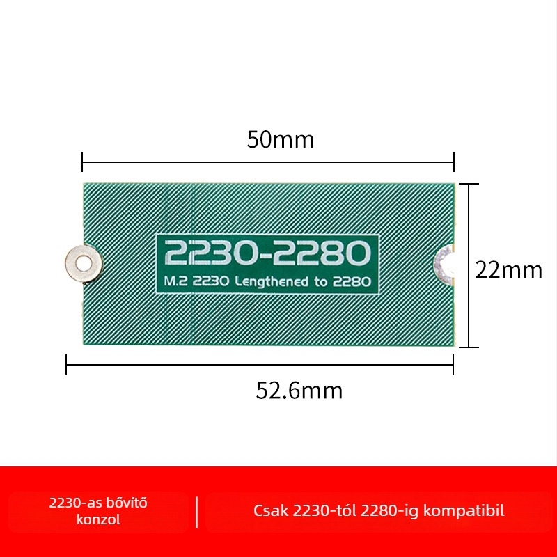 Jiayi M2PLUS NGFF NVMe M.2 hosszabbító adapter, egyfejű csatlakozó