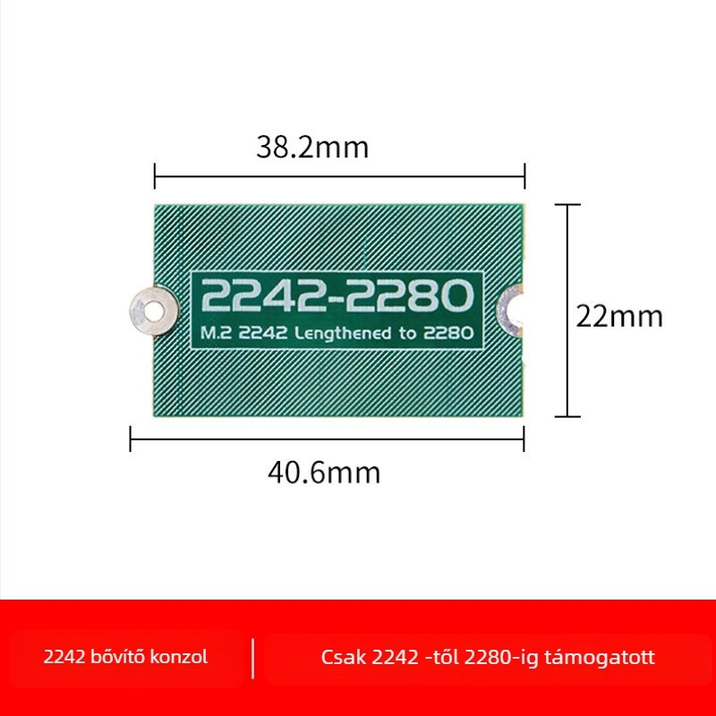 Jiayi M2PLUS NGFF NVMe M.2 hosszabbító adapter, egyfejű csatlakozó